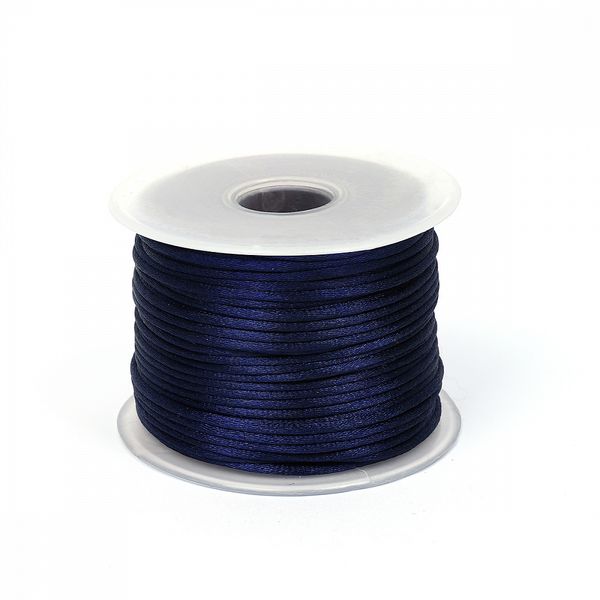 Шнур атласный корсетный ⌀2.0 мм / 50 метров, 3165 синий