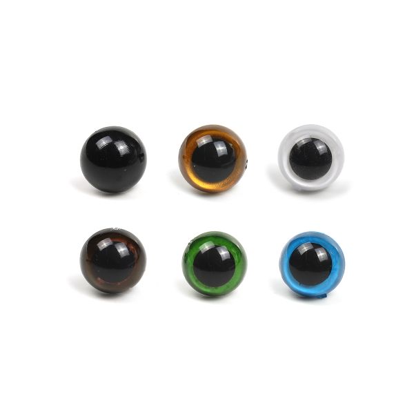 Набор глаз в органайзере винтовые пластик d16мм 48 шт с фикс №3