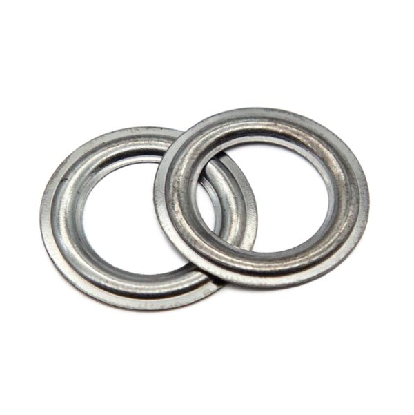 Люверсы металл ⌀_9.5 мм (внутр.), латунь, цв.чер.никель плоский, 50 шт, BIG