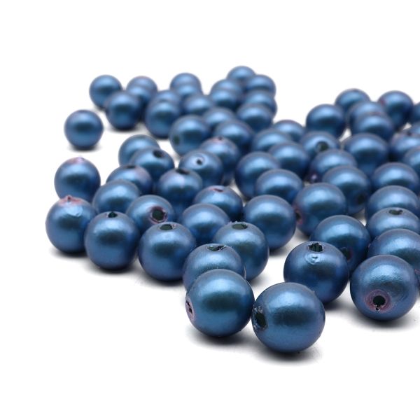 Бусины пластик (жемчуг) ⌀8 мм, АВ, 25гр Astra&Craft, цв. 29 синий