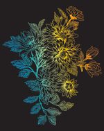 Набор для творчества Гравюра №62 Георгины, 20х25.5 см, Hobbius SGHK