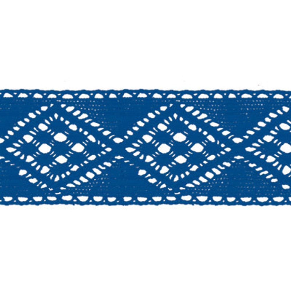 Кружево вязаное (тесьма) 51 мм, 5 шт по 3 м, 040 синий, HVK-44 Gamma