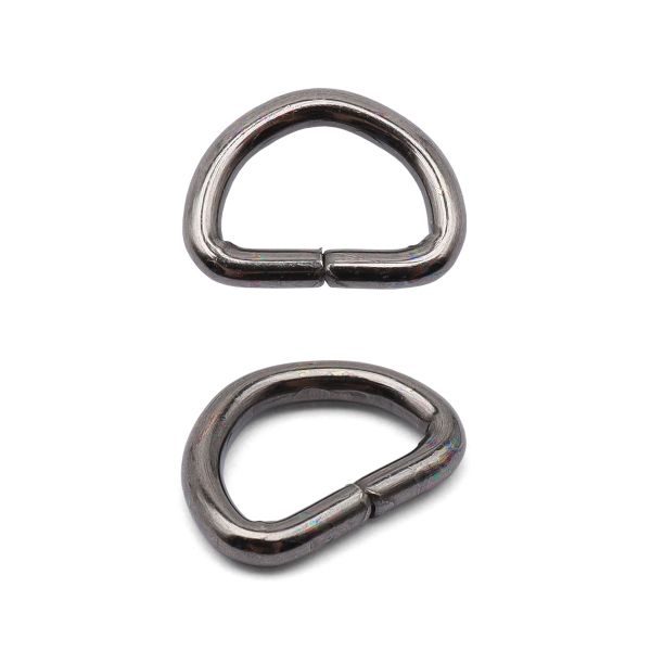 Полукольцо сварное металл внутр. 10 мм (внешн. 14х11.5 мм, ⌀2 мм), 100 шт, черный никель