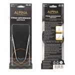 Спицы круговые ⌀4.5 мм, 40 см, с металлическим тросиком, Alpina SIL-40