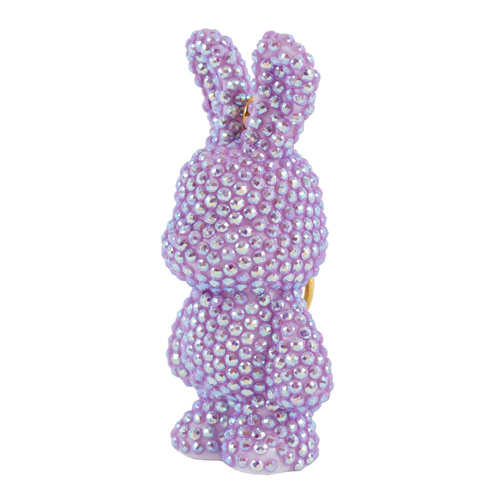 Алмазная (кристальная) мозаика Фрея ALVF-002, брелок Сиреневый зайка, 4х8 см