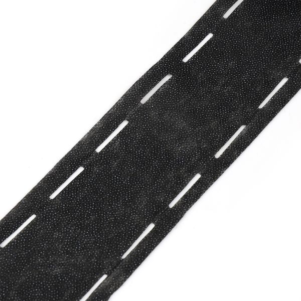 Лента корсажная клеевая перфорированная 60.0 мм / 100 метров, 40 г/м², 10-40-10, черный 6760B