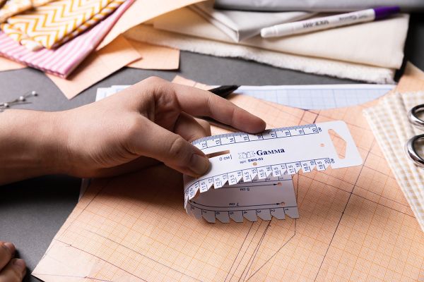 Линейка для разметки и измерения пластик 22.2х4.5 см, Gamma SMG-03