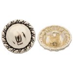 Пуговицы на ножке 28L=18 мм, металл, Gold (золотой), 10 шт, MP01