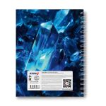 Тетрадь общая с твердой обложкой, глянцевая ламинация A5 120 л. на гребне 65 г/м², белизна 100% 4 шт клетка, 01549 Драгоценный камень, Светоч Т206