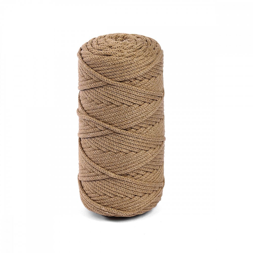 Шнур для вязания х/б ⌀4.0 мм цв.джутовый уп.100м