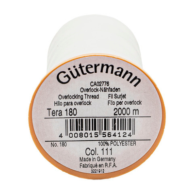 Нитка филаментная особопрочная Gutermann Tera 180, 2000 м, 111 айвори, 1 катушка