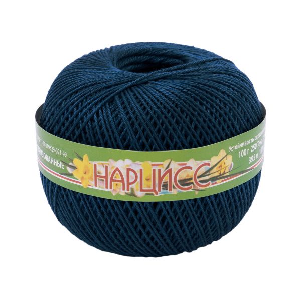 Пряжа ПНК им.Кирова Нарцисс / уп.6 мот. по 100 г, 400м, №2614 т.синий