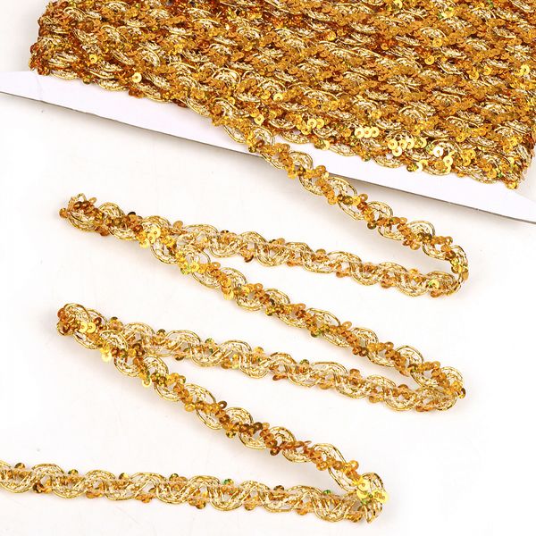 Тесьма отделочная 10 мм, 13-12869 цв.золото уп.13.71м