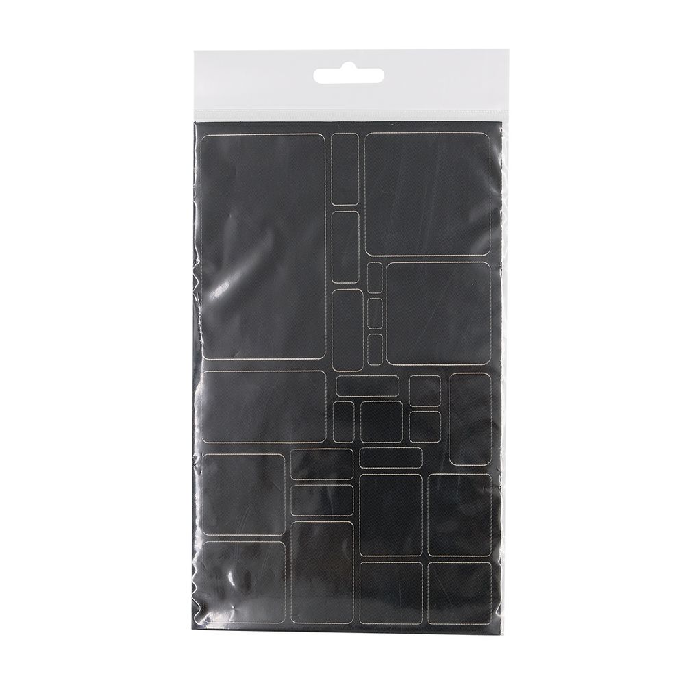 Набор заплаток самоклеящихся, квадрат/прямоугольник, ткань, 145x245мм (черный (black)), AC03