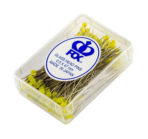 Набор булавок для квилтинга со стеклянной головкой (цв. желтый), 1 шт, 0547