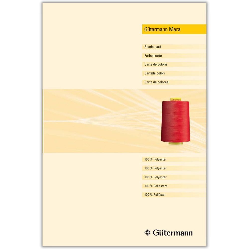_00_ Карта цветов ниток: Нитки Gutermann Mara швейные промышленные, 400 цветов
