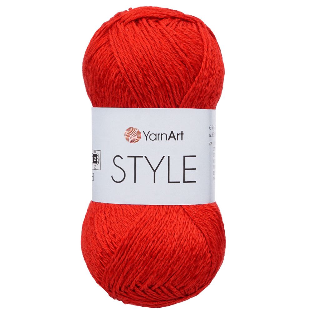 Пряжа YarnArt (ЯрнАрт) Style / уп.5 мот. по 50 г, 185 м, 675 красный