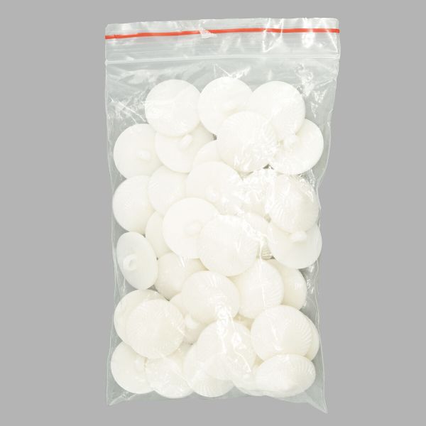 Пуговицы на ножке 40L (25мм) (white (белый)), 36 шт