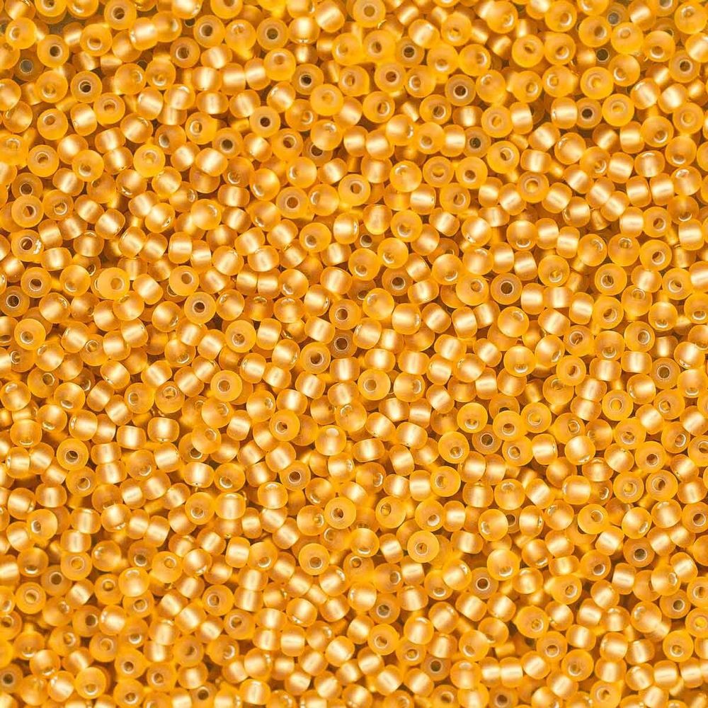 Бисер Preciosa прозрачный матовый с серебр.центром 10/0 (2.3 мм), круг.отв, 20гр, уп.5 шт