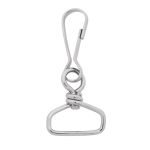 Карабин металл 19.0 мм (58х23 мм), (крюк) (никель), 50 шт