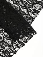 Ткань кружевная гипюр стрейч 100 г/м², ш.150см, арт.G2627 цв.черный, уп.1м