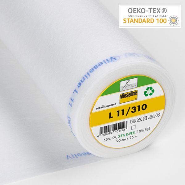 Флизелин нашивной L11/310, 90см*25м, белый, 53378735, Freudenberg, 25 м