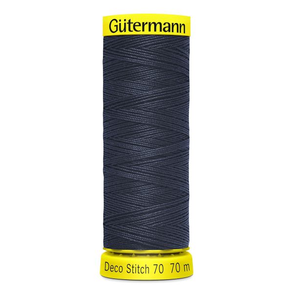 Нитки отделочные Gutermann Deco Stitch 70, 70м, 339 т.чернильно-синий, 5 катушек