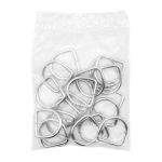 Полукольцо сварное металл внутр. 20 мм (внешн. 26х26 мм, ⌀3 мм), 20 шт, никель