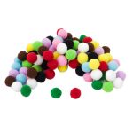 Помпоны для творчества Ассорти 15 мм, 10 цветов, 100 шт, Astra&Craft