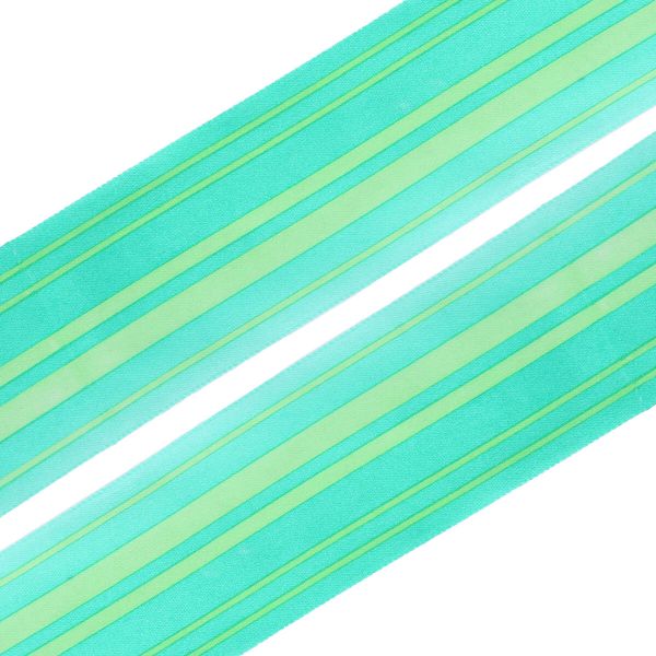 Лента атласная с рисунком 45.0 мм / 3 метра, Горизонталь (зеленый), Globus