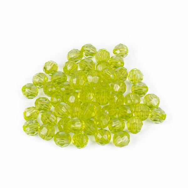 Бусины акрил ⌀10 мм, 25 г (55±2 шт), 170 салатовый, Zlatka ABR-1