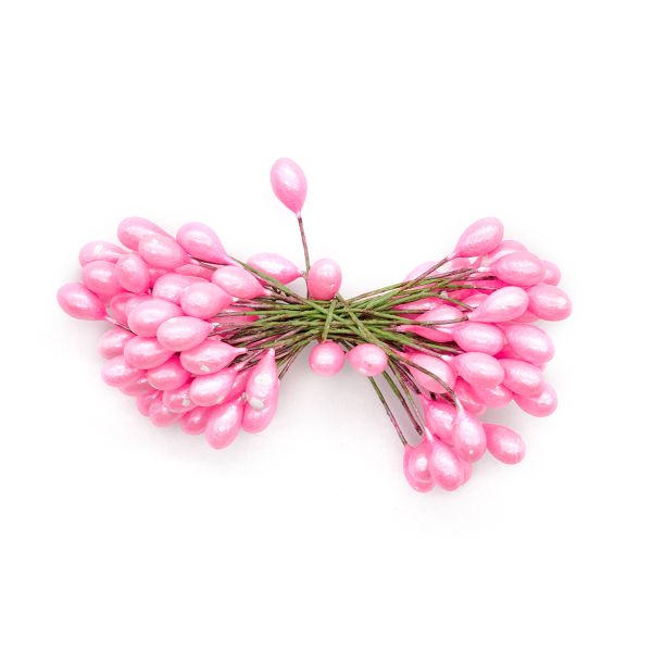 Тычинки для искусственных цветов 0,5х6см (розовый)