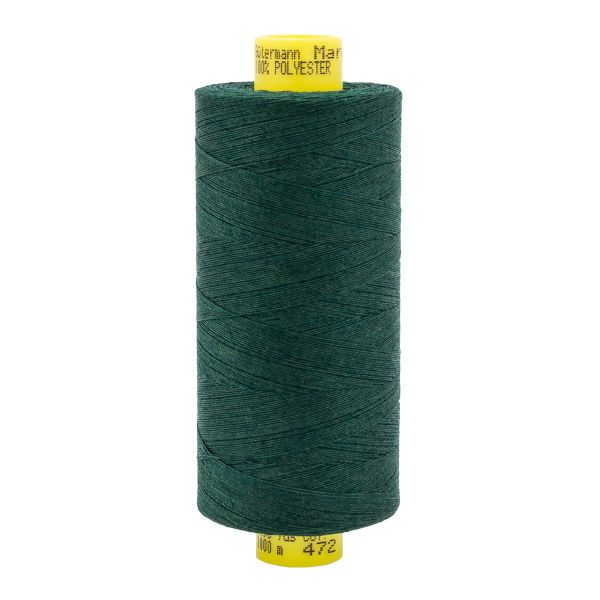 Нитка особо тонкая Gutermann Mara №150 (150/2), 1000 м, 713953, цв. 472 т.бутылочный, 1 катушка