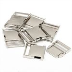 Фастекс (пряжка трезубец) металл 38 мм, 62x42 мм, никель, 6 шт