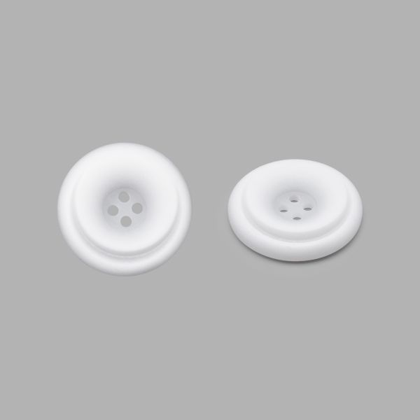 Пуговицы 4 прокола 46L=30 мм, пластик (имитация дерева), col.D белый, 36 шт, CN2821