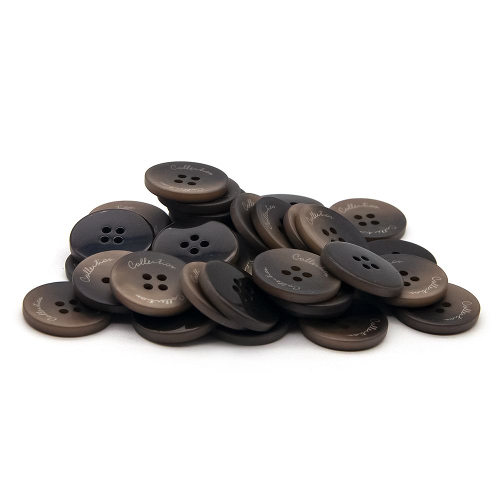 Пуговицы 4 прокола 36L (коричневый), 36 шт