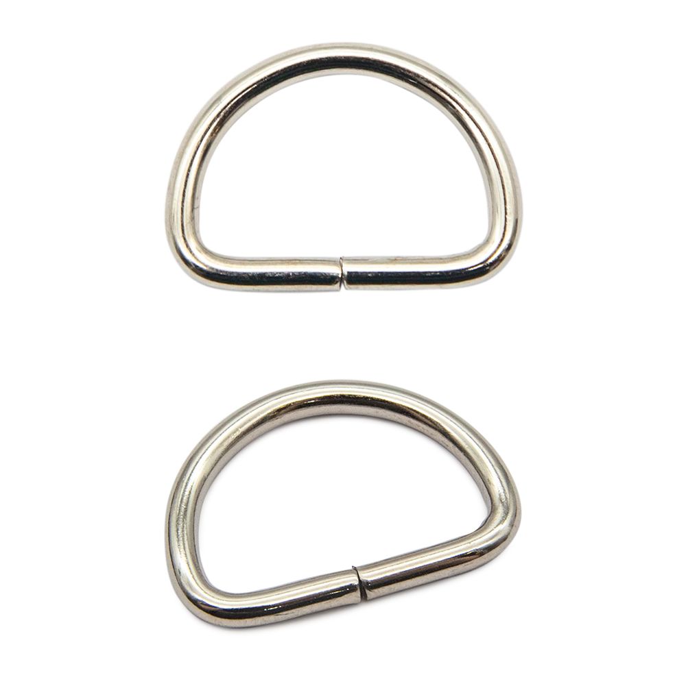 Полукольцо сварное металл внутр. 20 мм (внешн. 25х18 мм, ⌀2.5 мм), 100 шт, никель, 816B-113