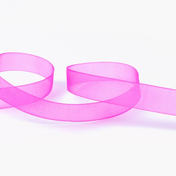 Лента капроновая (органза) 15.0 мм / 22.8±1 метра, 030 т.розовый, Blitz OR-15