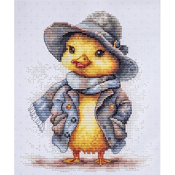 Набор для вышивания нитками, Luca-S, B1416 Детектив Дак 12х18см