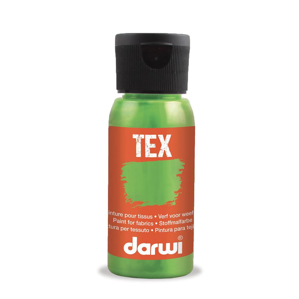 Краска для ткани Darwi TEX, 50 мл, 627 зеленый неон