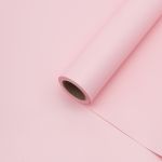 Пленка упаковочная однотонная для цветов и подарков, 65 мкр, 58см / 10м ± 5% (VH2547 светло-розовый)