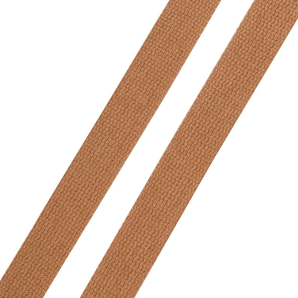 Стропа (ременная лента) 26 мм / 100 метров, [17.55 г/пог.м], матовая, имитация хлопка, 63 т.бежевый, 3Al357