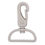 Карабин металл 38.0 мм (64х45 мм), серебро, 4 шт