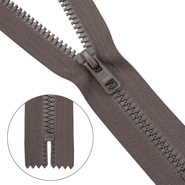 Молния трактор Arta Т6 (6 мм) 1 зам., н/раз., 18 см, (2075), A034 дым, НОВЫЙ МАТОВЫЙ ЗАМОК, уп.50 штук