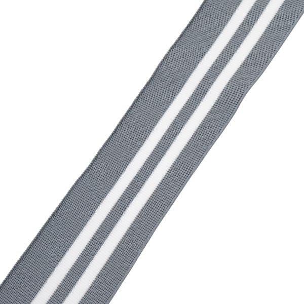 Подвяз (довяз) трикотажный 6.0х120.0 см, серый с белым, CL-053