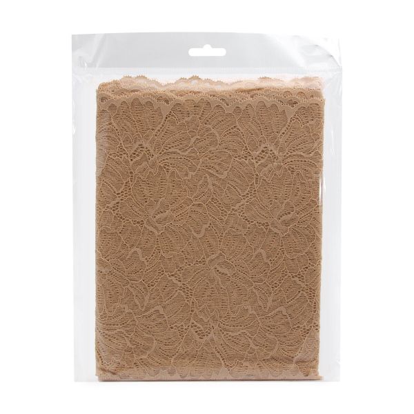 Кружево бельевое эластичное 240 мм / 3.4 метра, цвет телесный