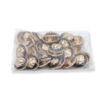 Пуговицы на ножке 36L (23мм), металл (Black/G черный с золотом), 36 шт, ME 645