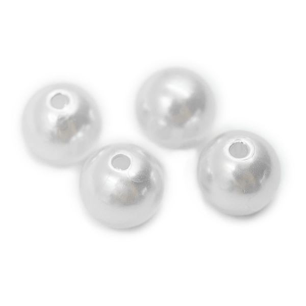 Бусины пластик (жемчуг) ⌀12 мм, 25 г, Astra&Craft, 001 NL белый