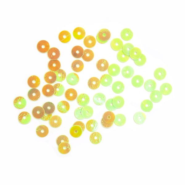 Пайетки плоские 6 мм, упак. 10 гр, Астра, 85 салатовый, уп.10 шт