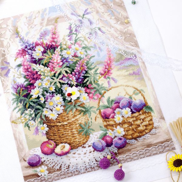 Набор для вышивания нитками Чудесная игла, Летний аромат 32х40 см